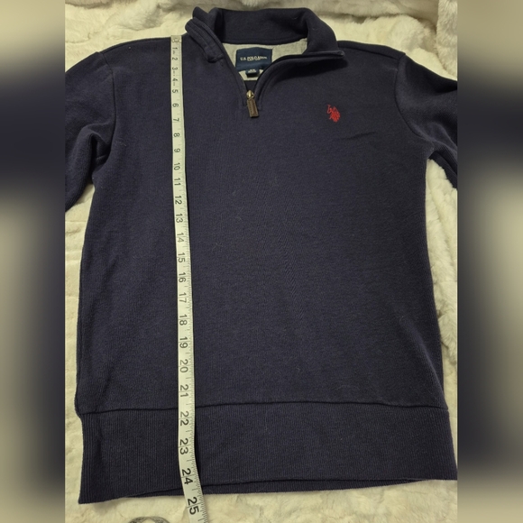 U.S. Polo Assn. Navy Quarter-Zip Sweater - Picture 6 of 8